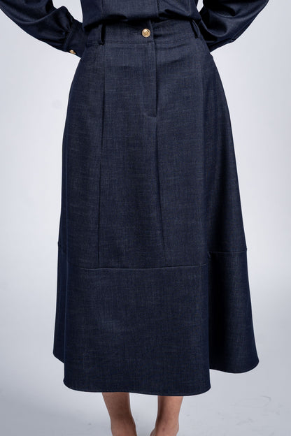A-Line Skirt With Cuts Inserts