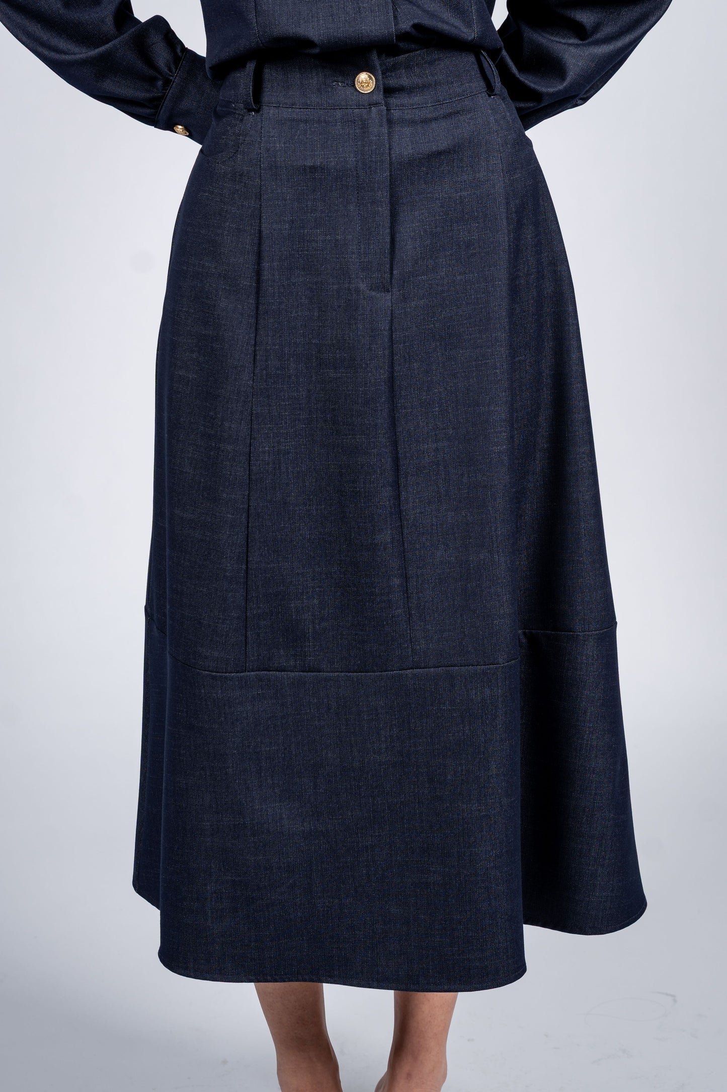 A-Line Skirt With Cuts Inserts