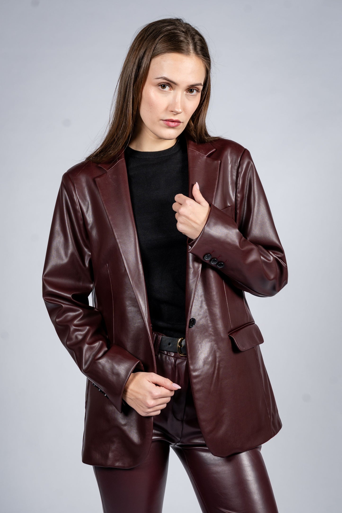 Relaxed Fit Blazer With Structured Shoulders