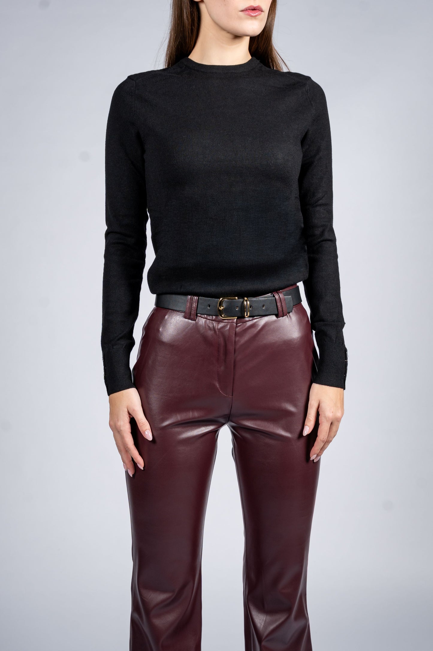 Women Wool Blend Round Neck