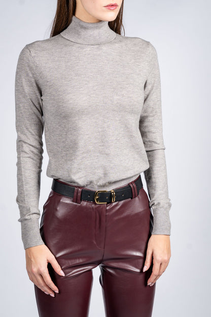 Women Wool Blend Turtle Neck