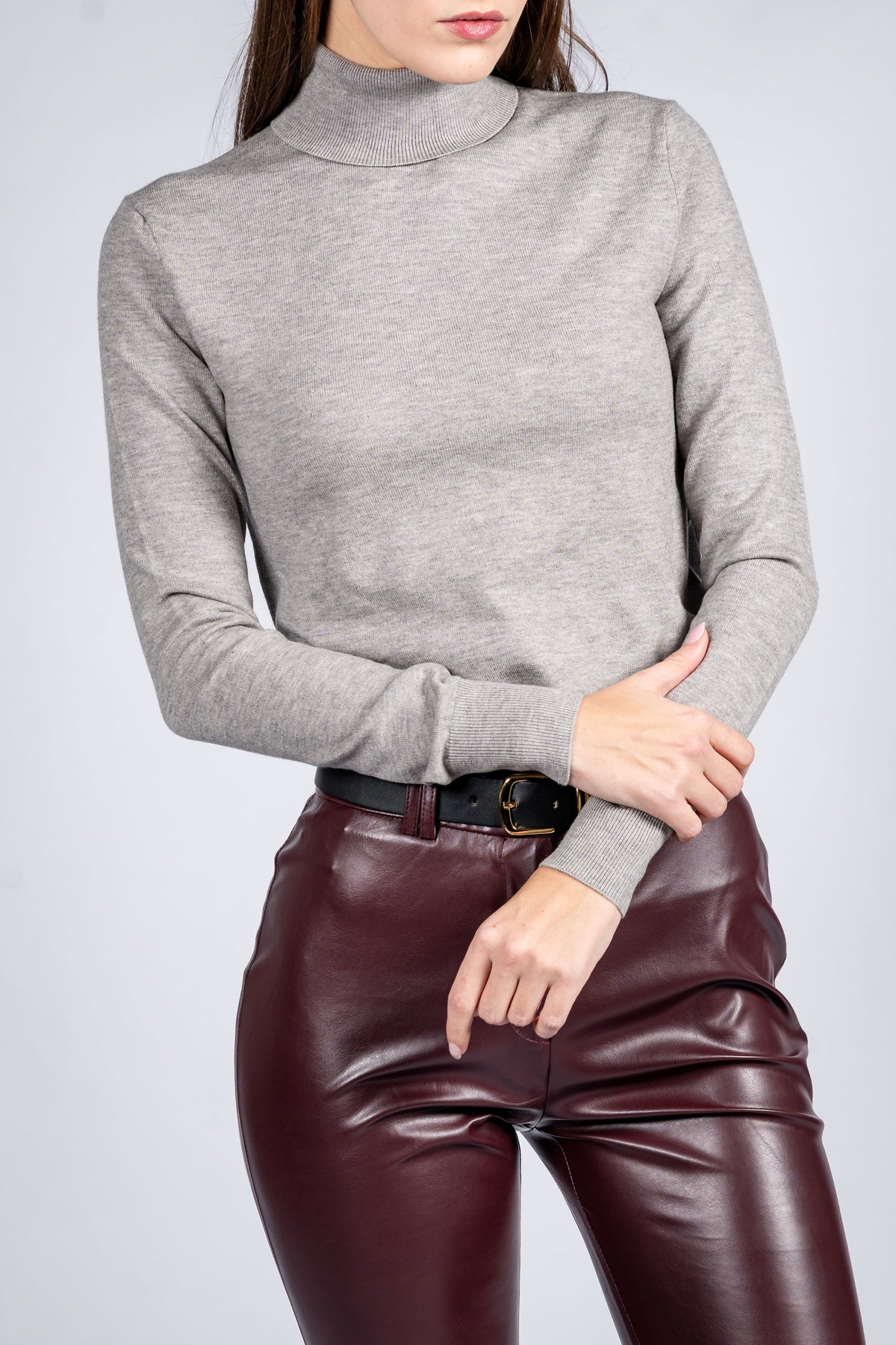 Women Wool Blend Turtle Neck