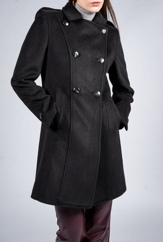 Military Coat With Shoulder Tabs