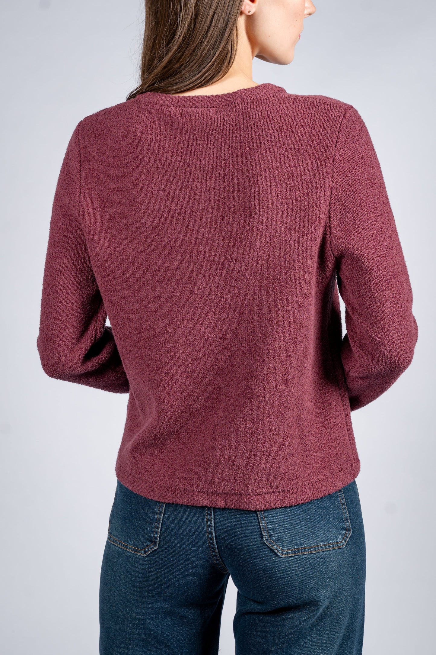 Long Sleeves Cardigan With Metal Buttons