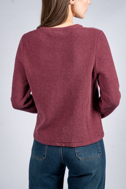 Long Sleeves Cardigan With Metal Buttons