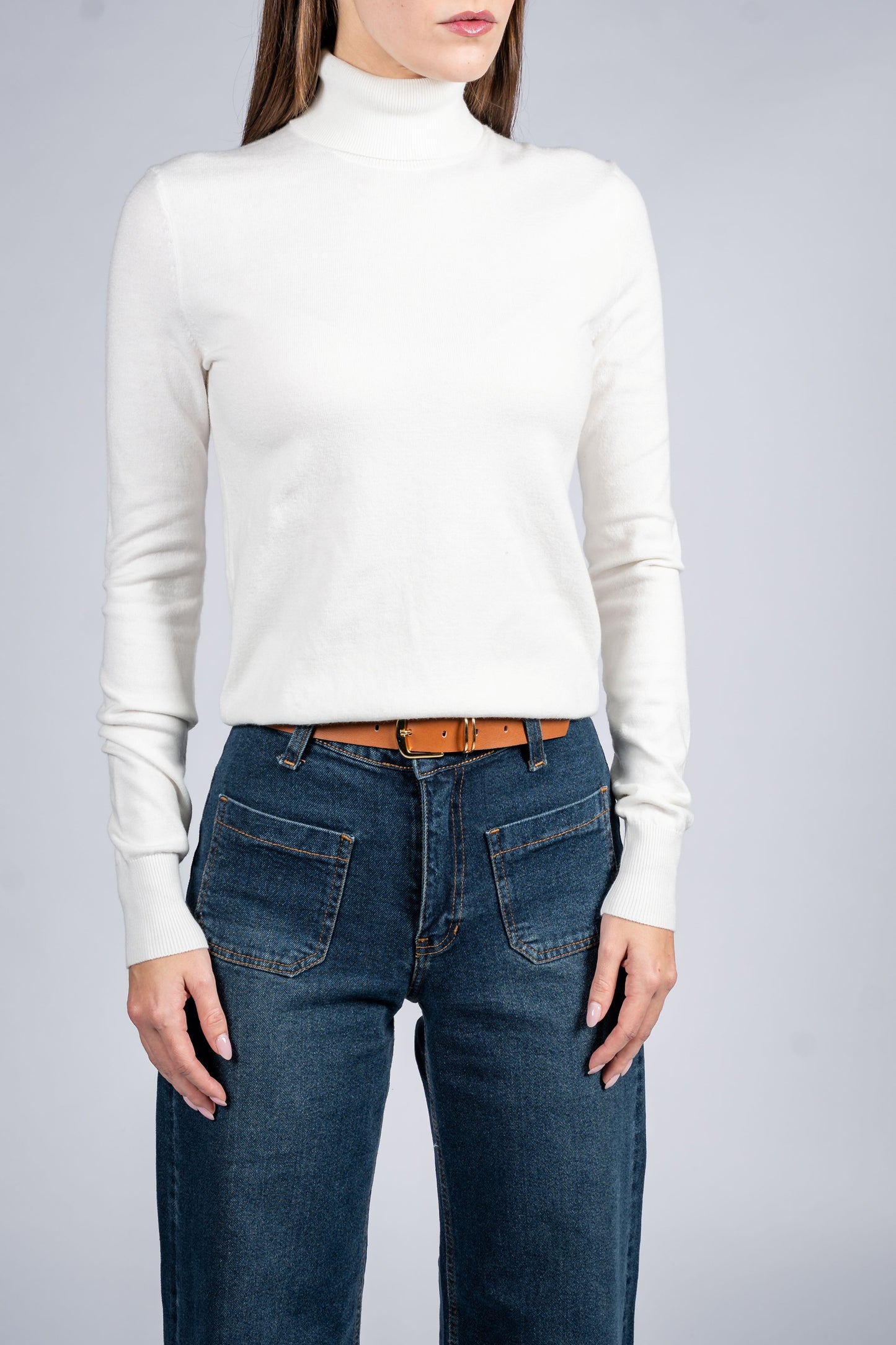 Women Wool Blend Turtle Neck