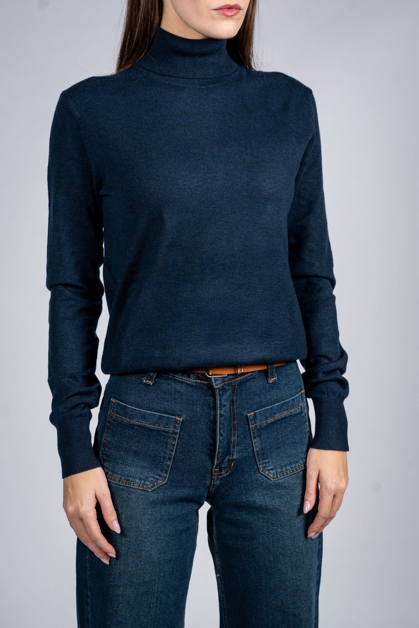 Women Wool Blend Turtle Neck