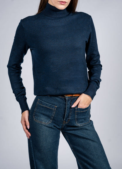 Women Wool Blend Turtle Neck