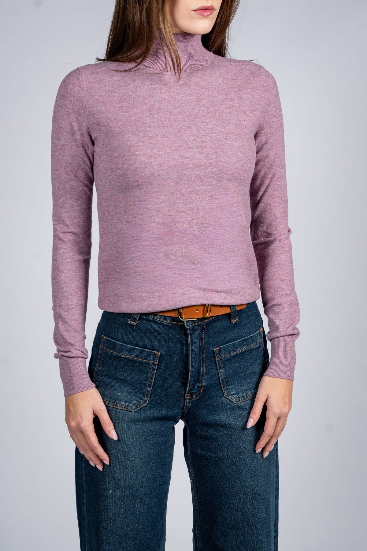 Women Wool Blend Turtle Neck