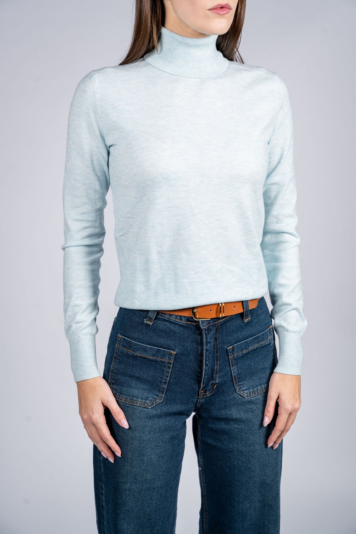 Women Wool Blend Turtle Neck