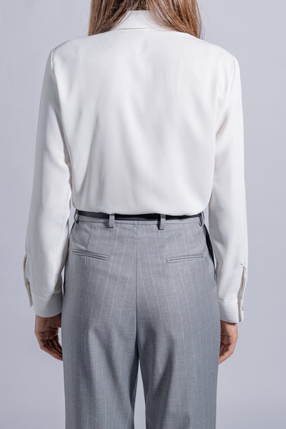 Satin Classic Shirt With Gold Buttons