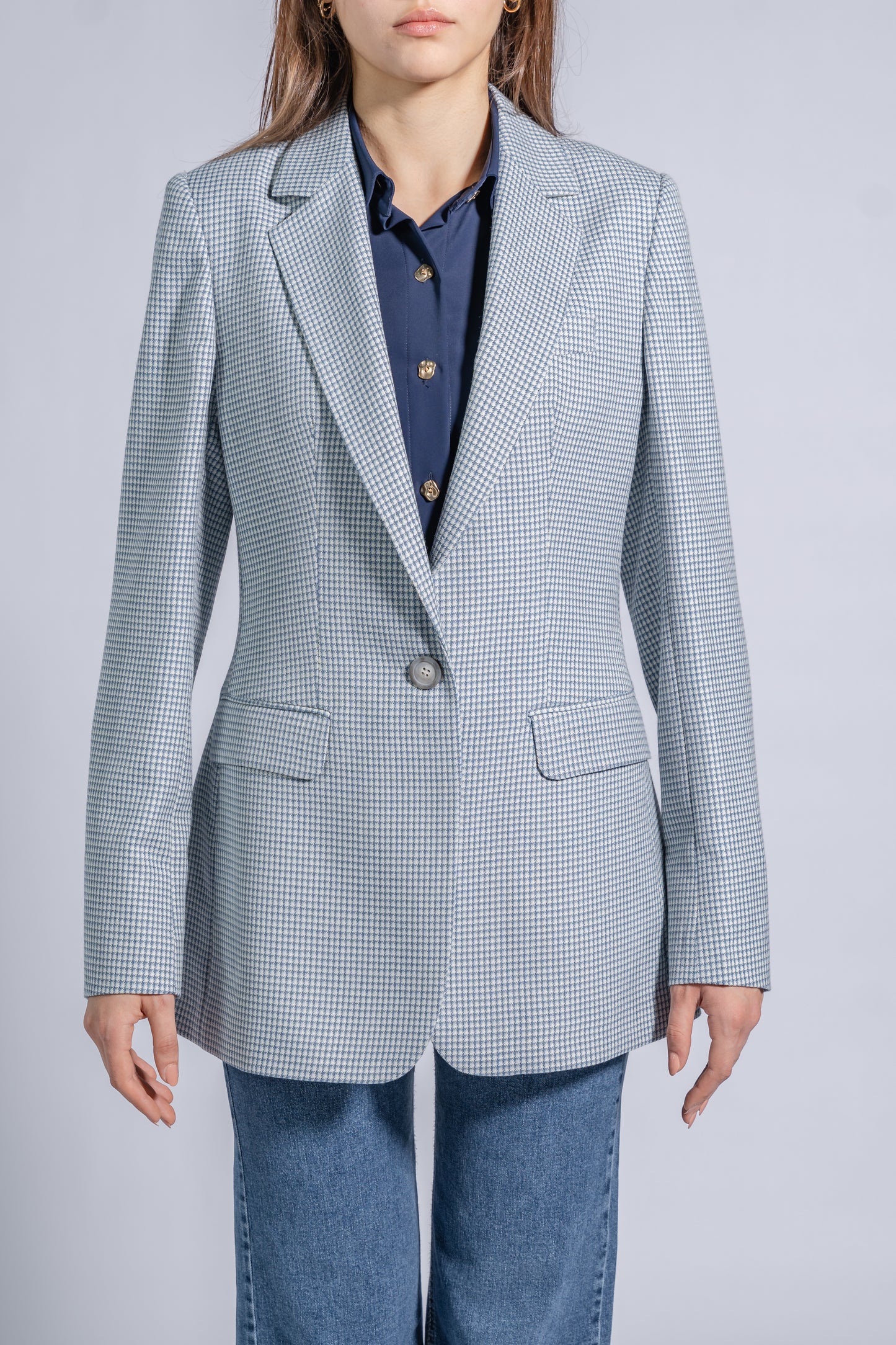 Single Breasted, Tailored Longline Blazer