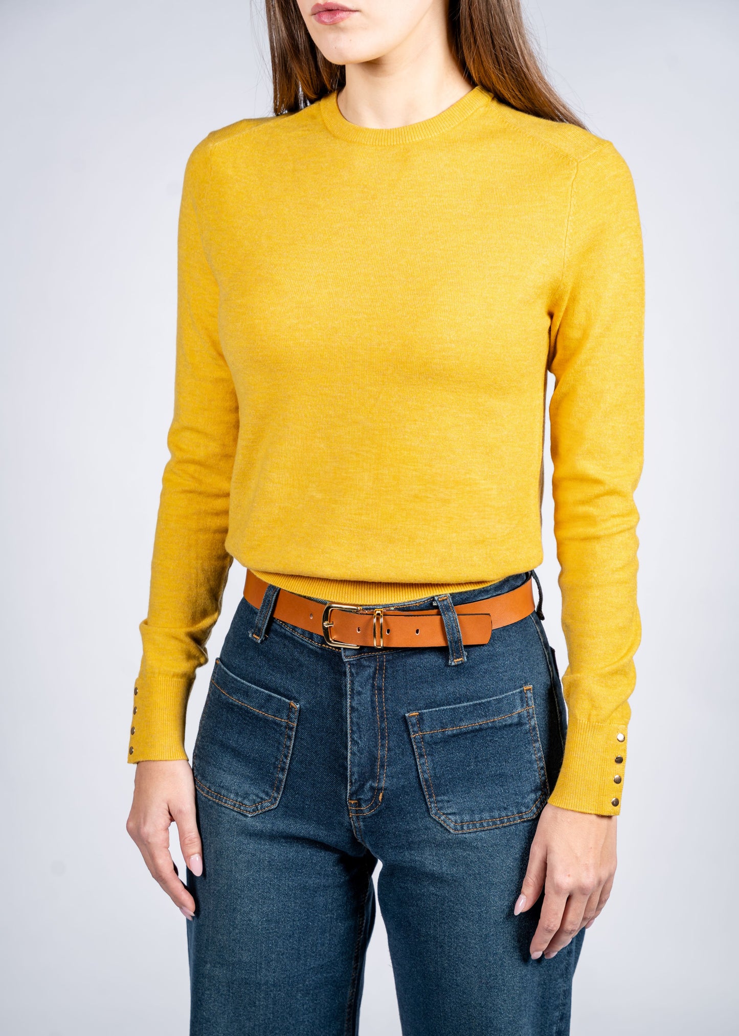 Women Wool Blend Round Neck
