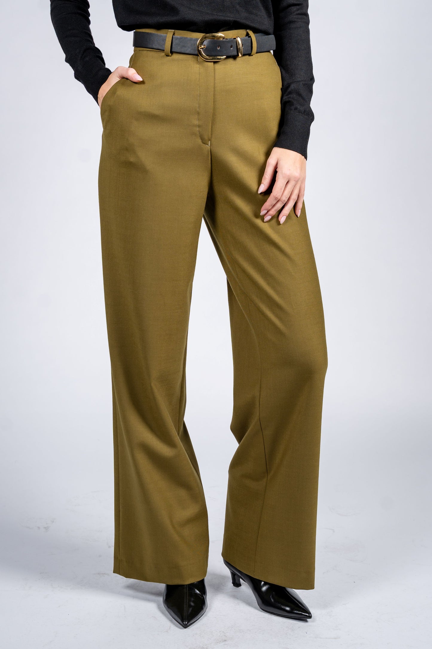 High Rise Wide Leg Trousers