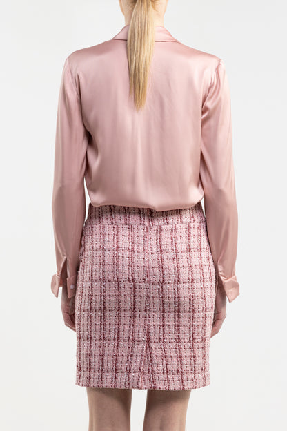 Skirt With Front Fake metal Buttons