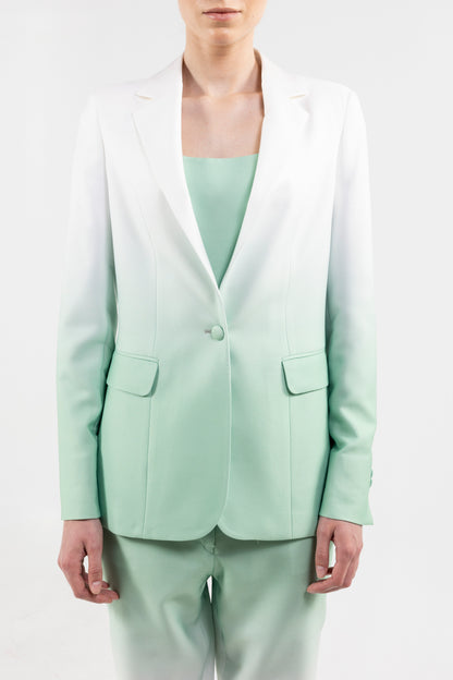 Single Breasted Blazer Notch Lapel