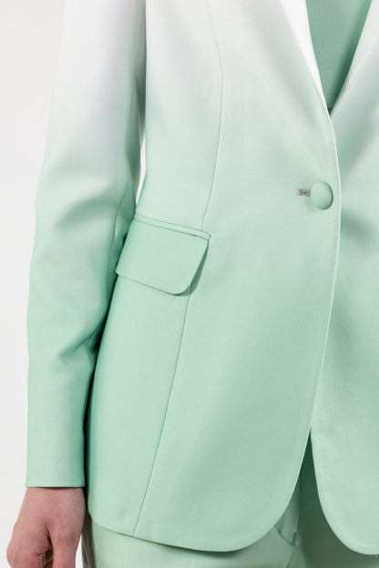 Single Breasted Blazer Notch Lapel