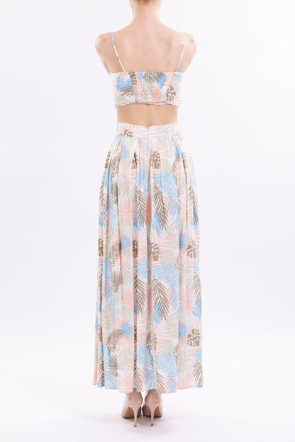 Voluminous Midi Pleated Skirt