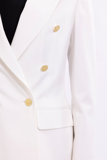 Double Breasted Blazer With Front Flaps