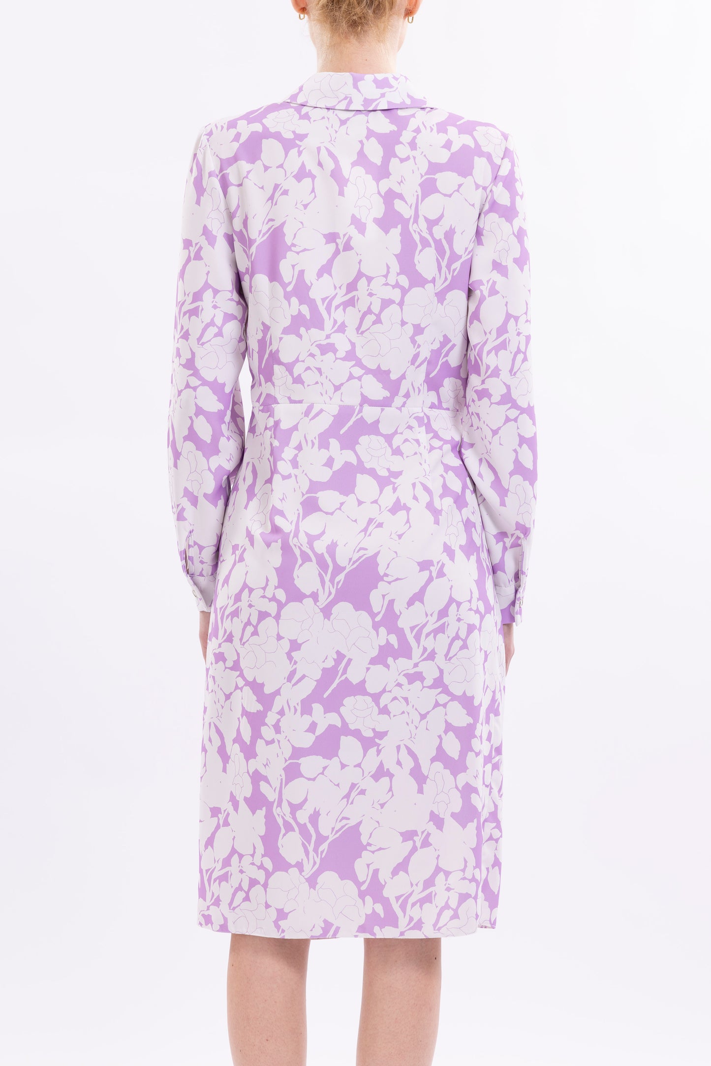 Shirt Dress Hidden Buttons With front  Side Tie