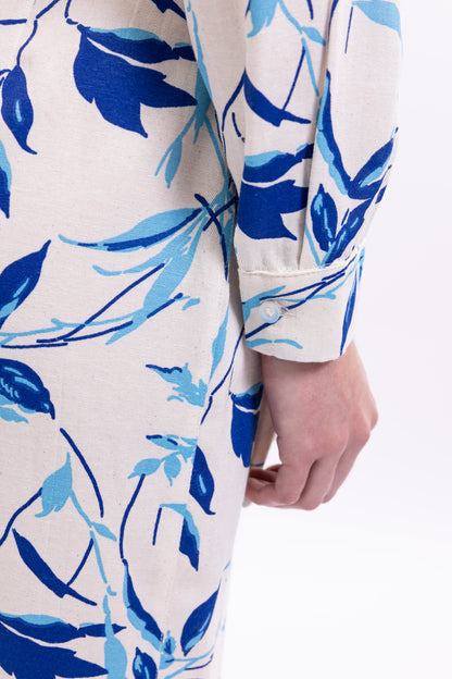 Shirt Dress Hidden Buttons With front  Side Tie