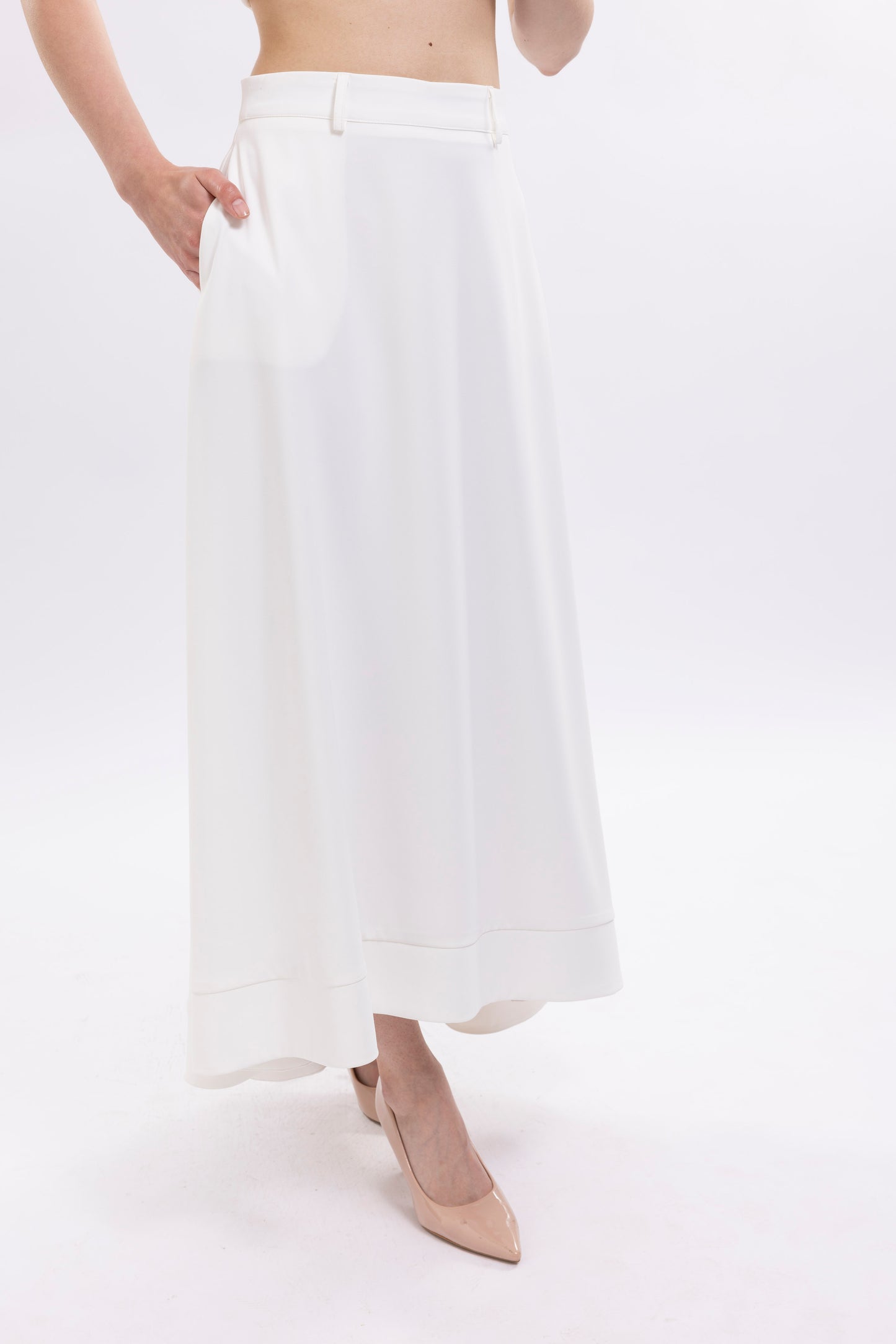 High-Low Skirt With Pockets and Loops