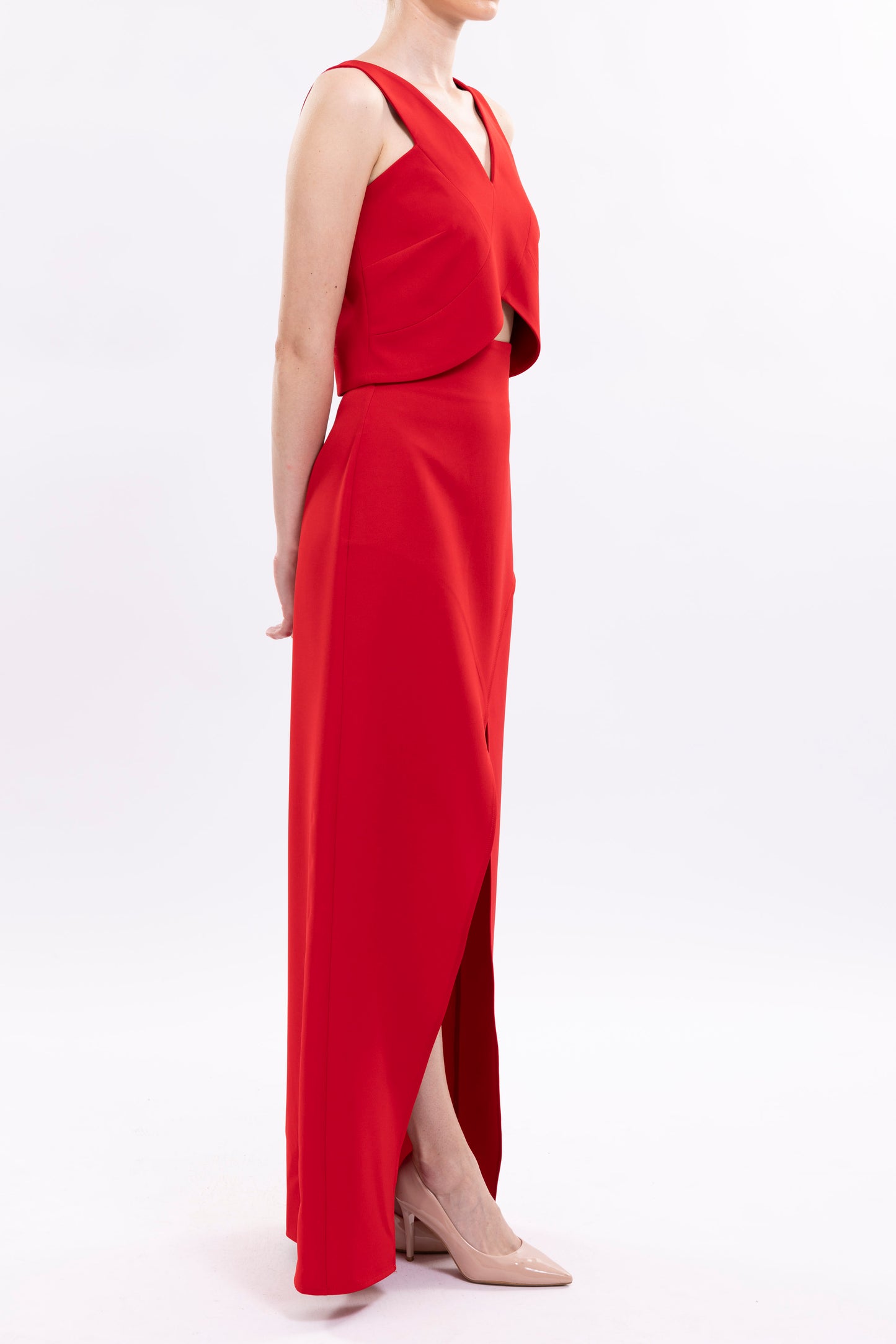 Overlapped Crop Top With Back Zipper