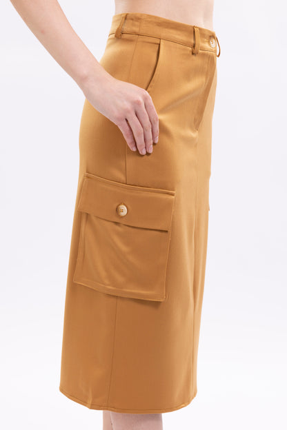 Women Long Cargo Skirt