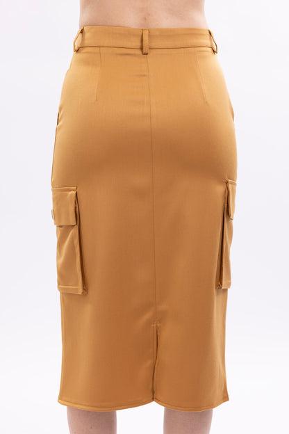 Women Long Cargo Skirt