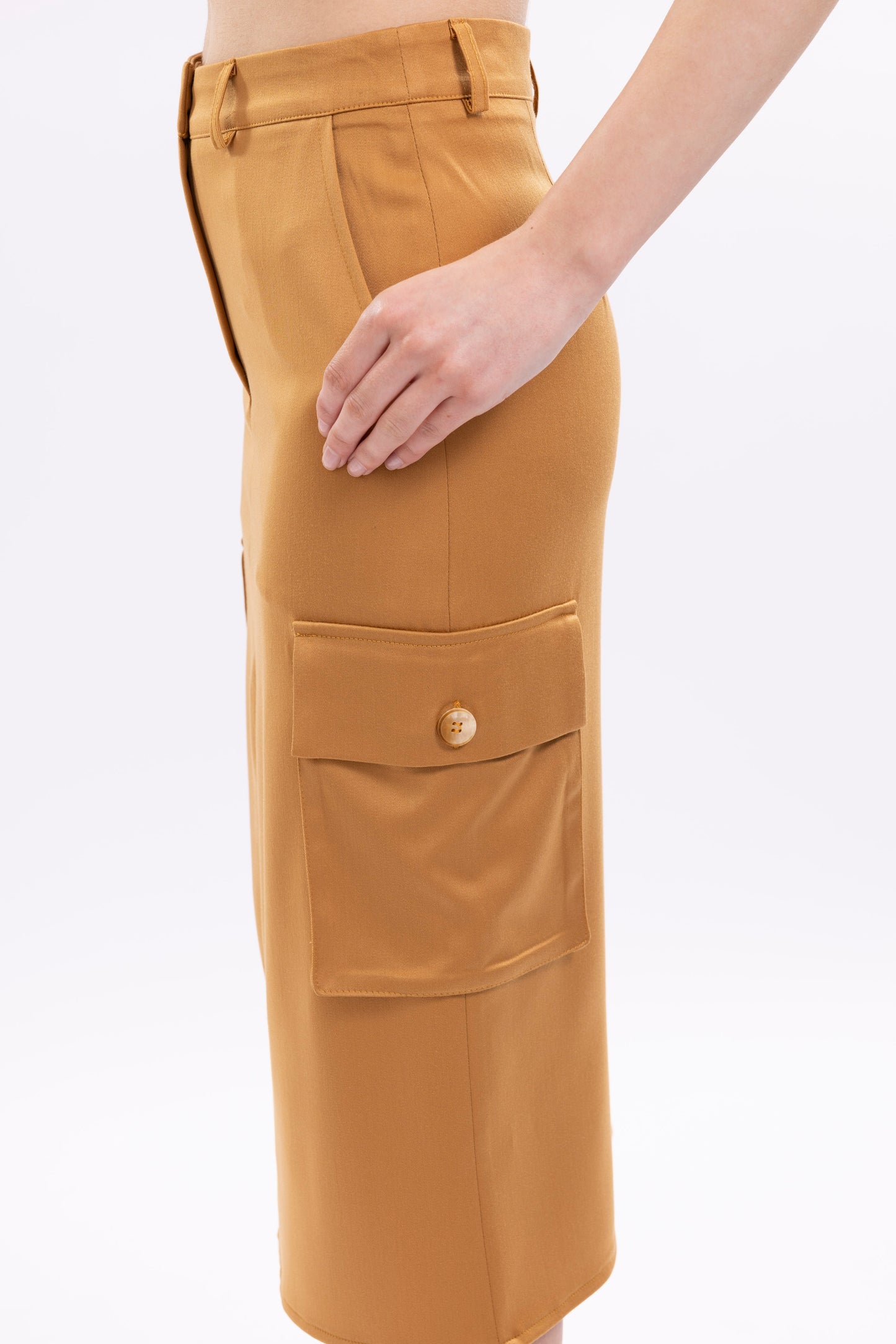 Women Long Cargo Skirt