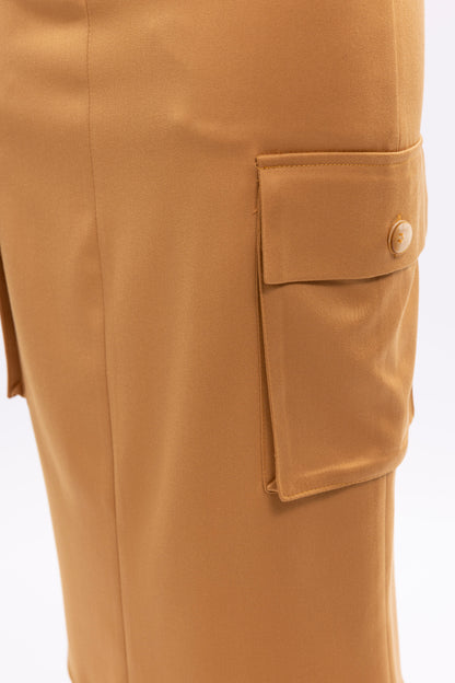 Women Long Cargo Skirt