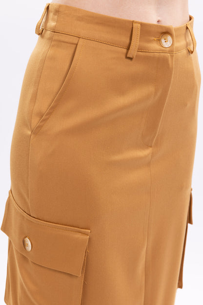 Women Long Cargo Skirt