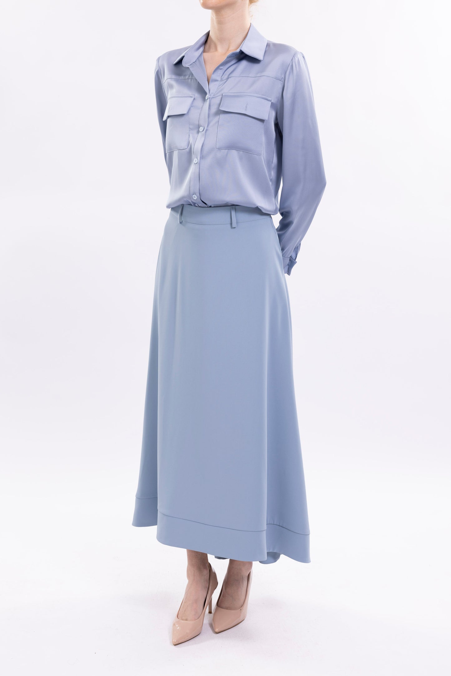 High-Low Skirt With Pockets and Loops