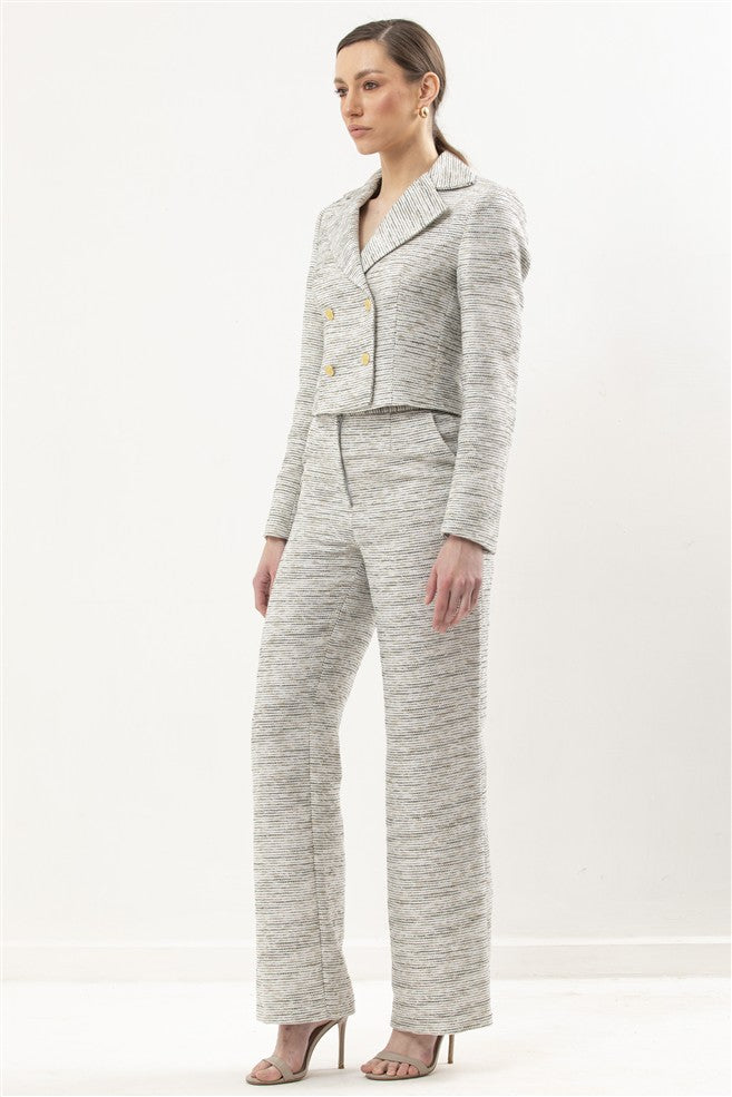 High Waisted Wide Leg Trouser