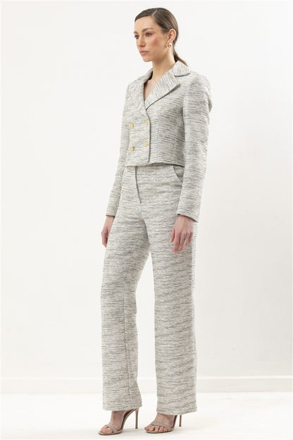 High Waisted Wide Leg Trouser