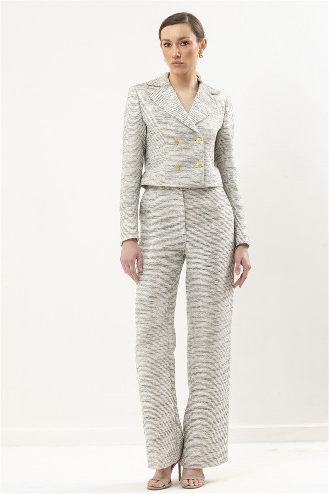 Cropped Double Breasted Jacket