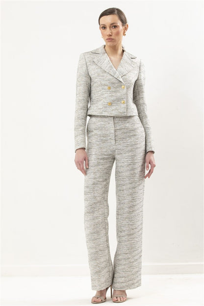 Cropped Double Breasted Jacket