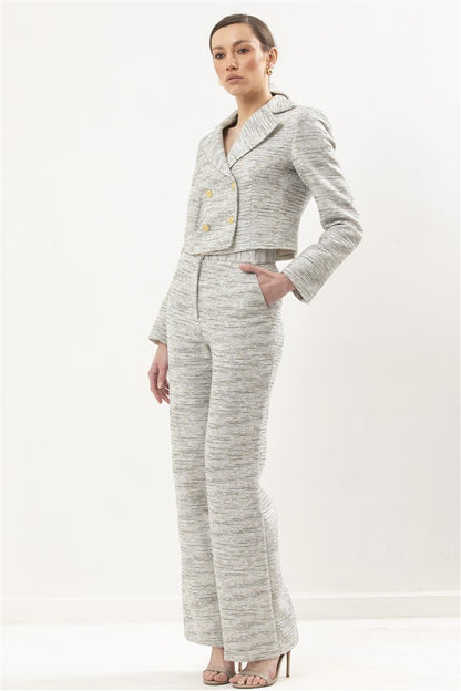 High Waisted Wide Leg Trouser