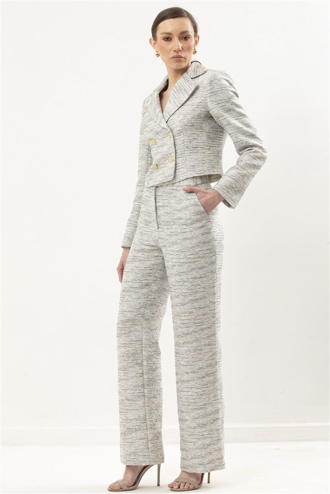 Cropped Double Breasted Jacket