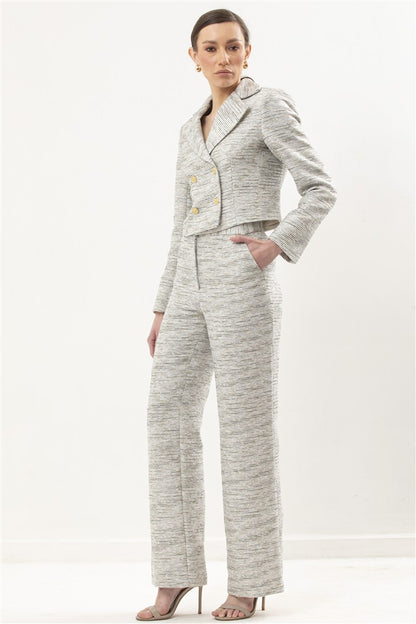 Cropped Double Breasted Jacket