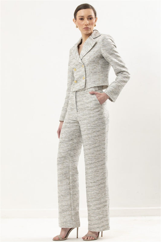 Cropped Double Breasted Jacket