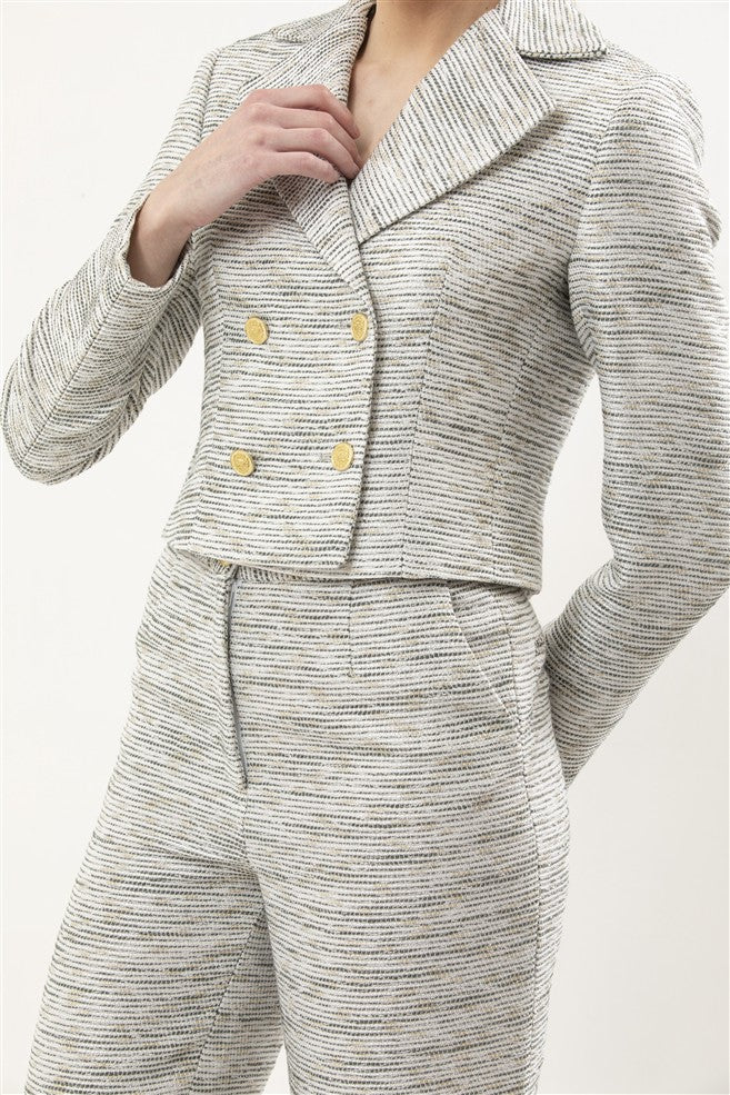 Cropped Double Breasted Jacket