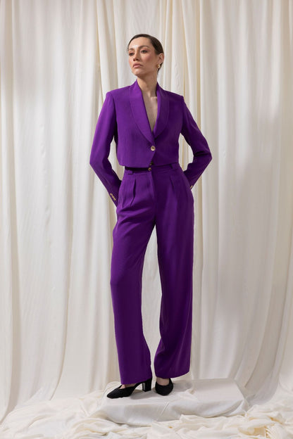 Cropped Double Breasted Blazer