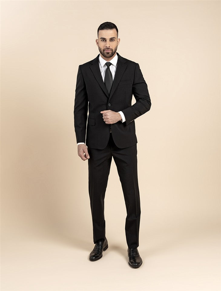 Blazer Suit Notch Lapel Stretch Wool