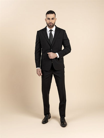 Blazer Suit Notch Lapel Stretch Wool
