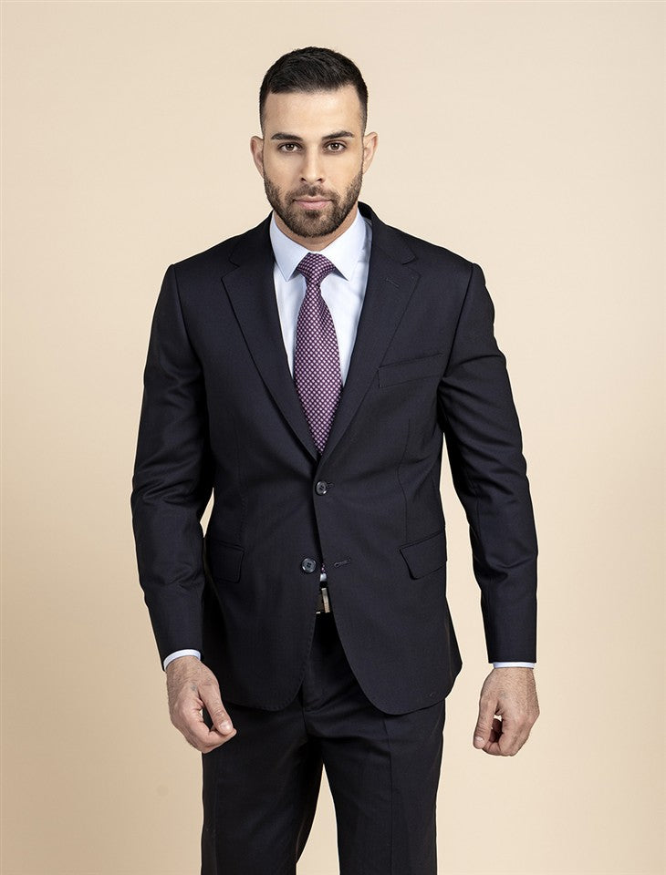 Blazer Suit Notch Lapel Stretch Wool