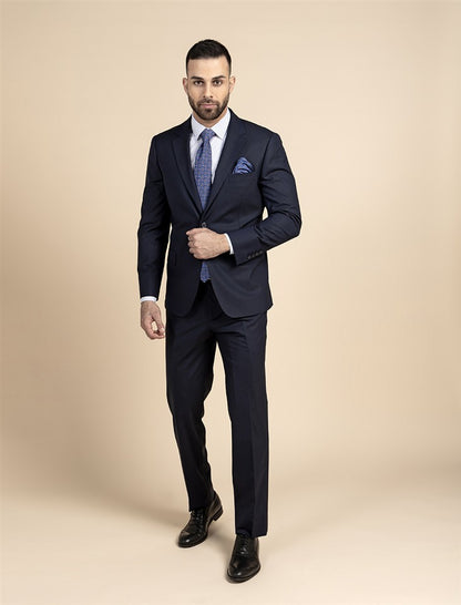 Trouser Suit Semi Slim Stretch Wool