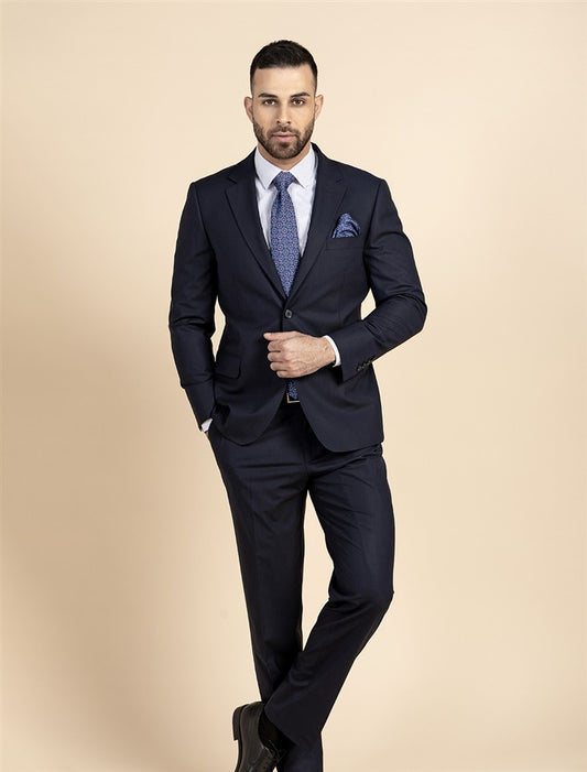 Trousers Suit Semi Slim Stretch Wool
