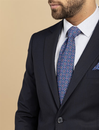 Blazer Suit Notch Lapel Stretch Wool