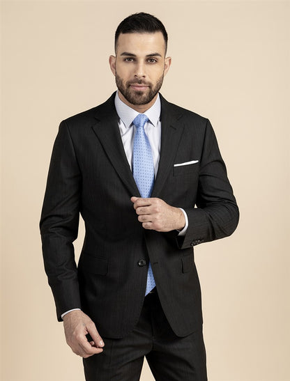 Trouser Suit Semi Slim Stretch Wool